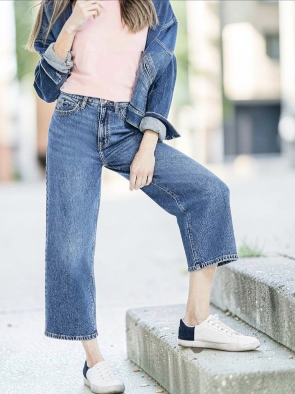 NWT $79.50 ▪ NAUTICA JEANS CO. High Waisted Wide Leg Crop Jean Women's sz 8 W29